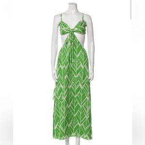 Alexis Daya Linen Green Midi Dress